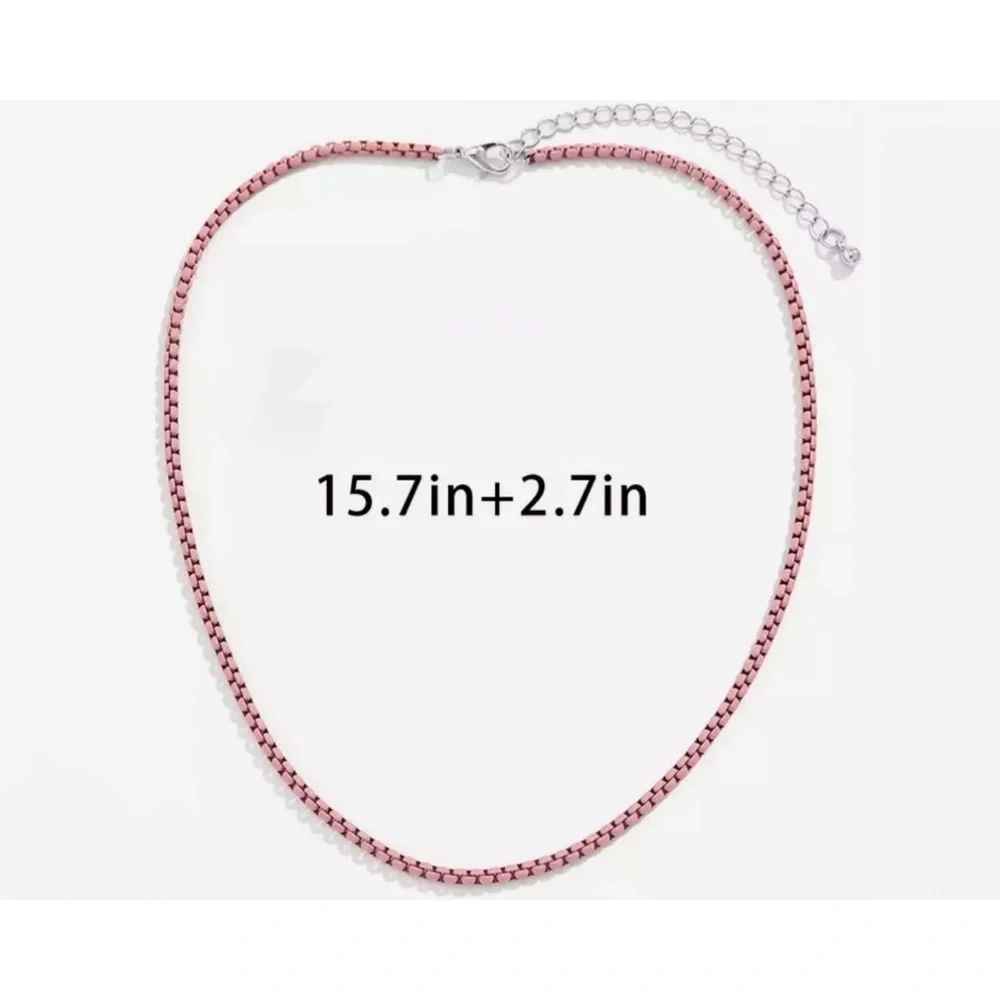 Green box chain necklace - Picture 4 of 4